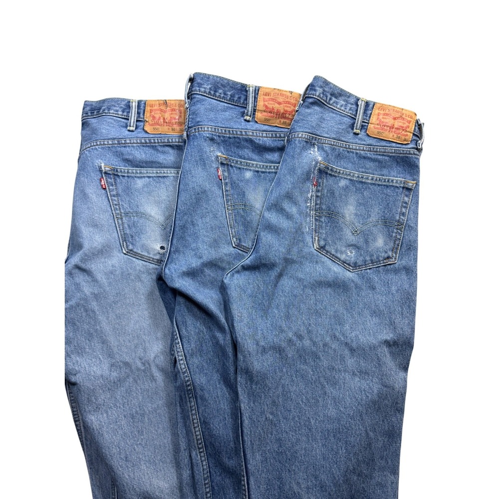 Levi Strauss & Co 550 Relaxed Fit Jeans Medium Wash W38 L30 Lot of 3